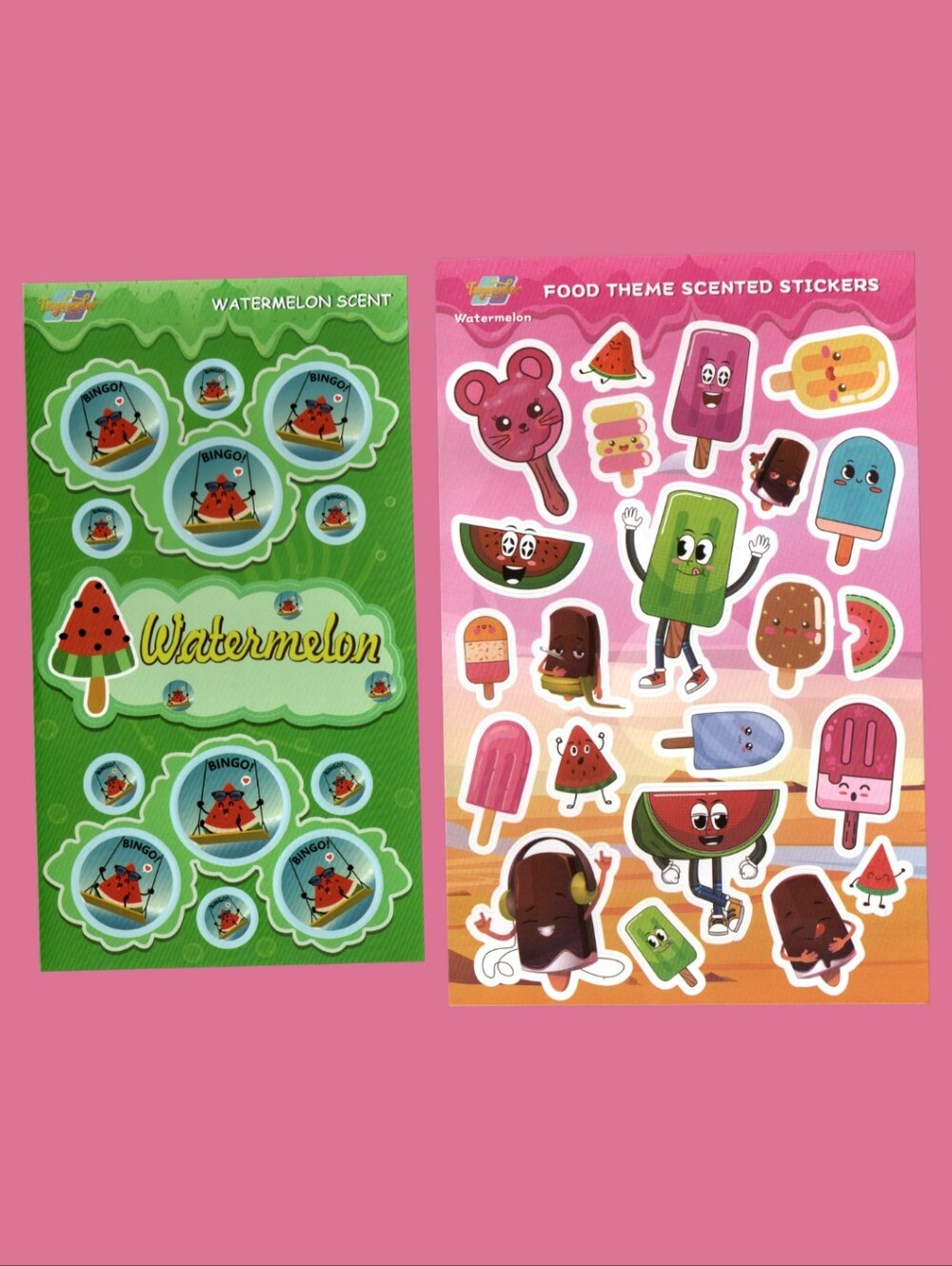 Modern Watermelon Scented Scratch n' Sniff Stickers 2 Sheets
